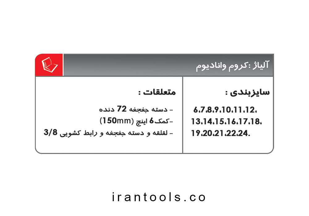 جعبه بکس 23 پارچه 3/8 درایو لایت GO 2300