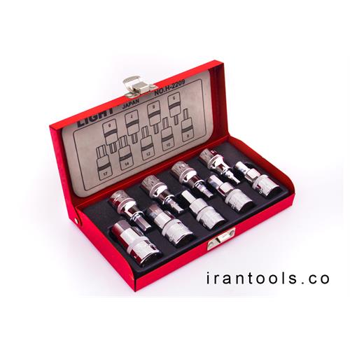جعبه بکس آلنی  9 پارچه 1/2 درایو H2209-MR