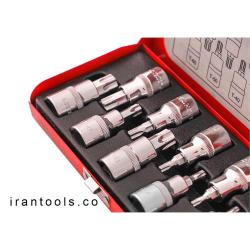 جعبه بکس 11 پارچه 1/4-3/8-1/2 درایو E 4320