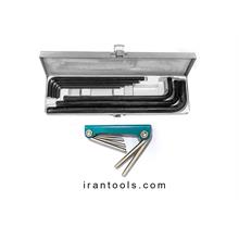 آچار آلن جعبه ای ستاره ای 8 عددی لایت به همراه آلن چاقویی  KDH 17M-2