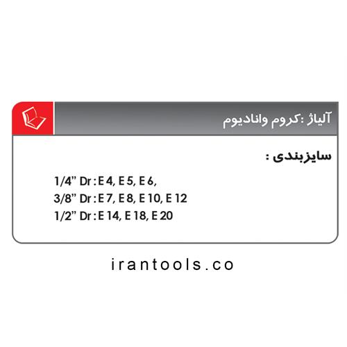 جعبه بکس 11 پارچه 1/4-3/8-1/2 درایو E 4320