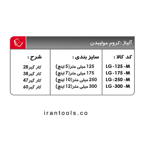 انبر قفلی فک منحنی و سیم بر در چهار سایز مختلف