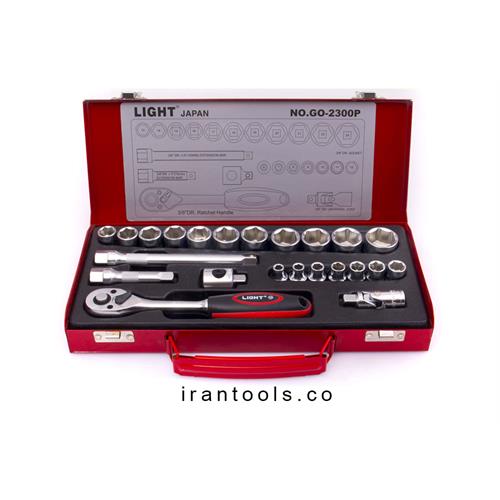 جعبه بکس 23 پارچه 3/8 درایو لایت GO 2300