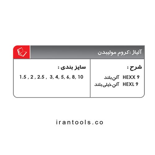 ست 9 عددی آلن لایت HEXL9,HEXX9
