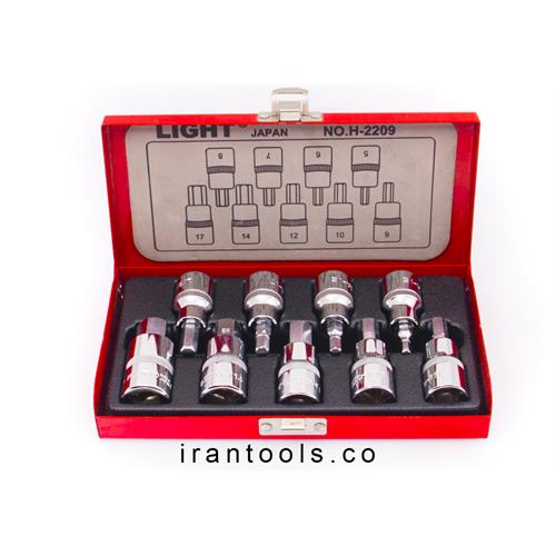 جعبه بکس آلنی  9 پارچه 1/2 درایو H2209-MR