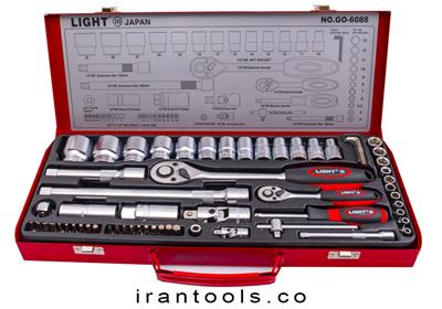 جعبه بکس 60 پارچه 1/4-1/2 درایو GO-6088