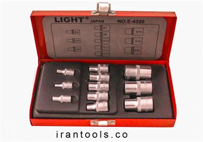 جعبه بکس 11 پارچه 1/4-3/8-1/2 درایو E 4320