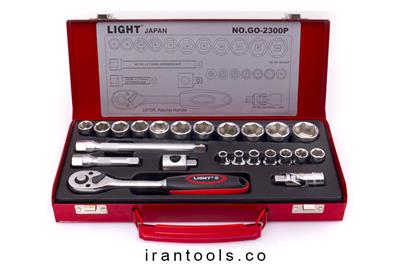 جعبه بکس 23 پارچه 3/8 درایو لایت GO 2300