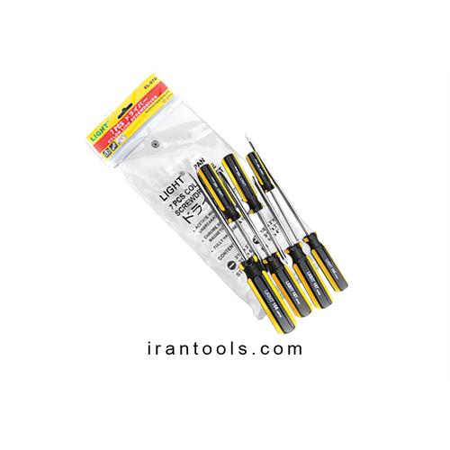 پیچ گوشتی 7 عددی زرد و مشکی EL-970