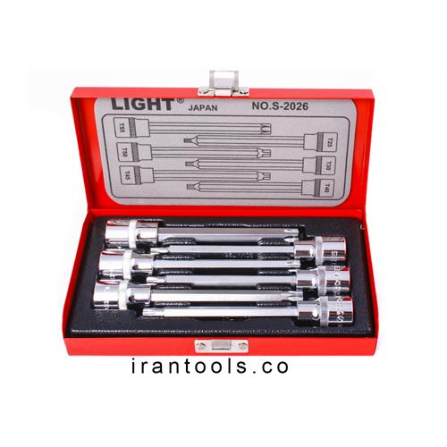 جعبه بکس بلند ستاره ای 6 پارچه 1/2 درایو S-2026