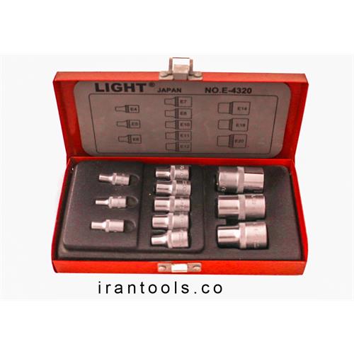 جعبه بکس 11 پارچه 1/4-3/8-1/2 درایو E 4320