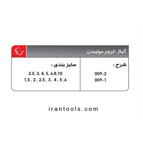 آلن چاقویی 7 عددی 2-009 ,1-009 لایت