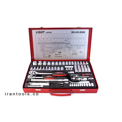 جعبه بکس 80 پارچه  1/4-3/8-1/2 درایو GO-8080