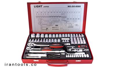 جعبه بکس 80 پارچه  1/4-3/8-1/2 درایو GO-8080